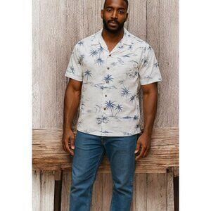 Palmwave Vintage Hawaiian Shirt ~ Island Print~ Luau Beach Party Aloha MENS 2XL